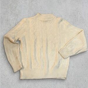 Images By Manfare Cream Knit Sweater Vintage Size Large
